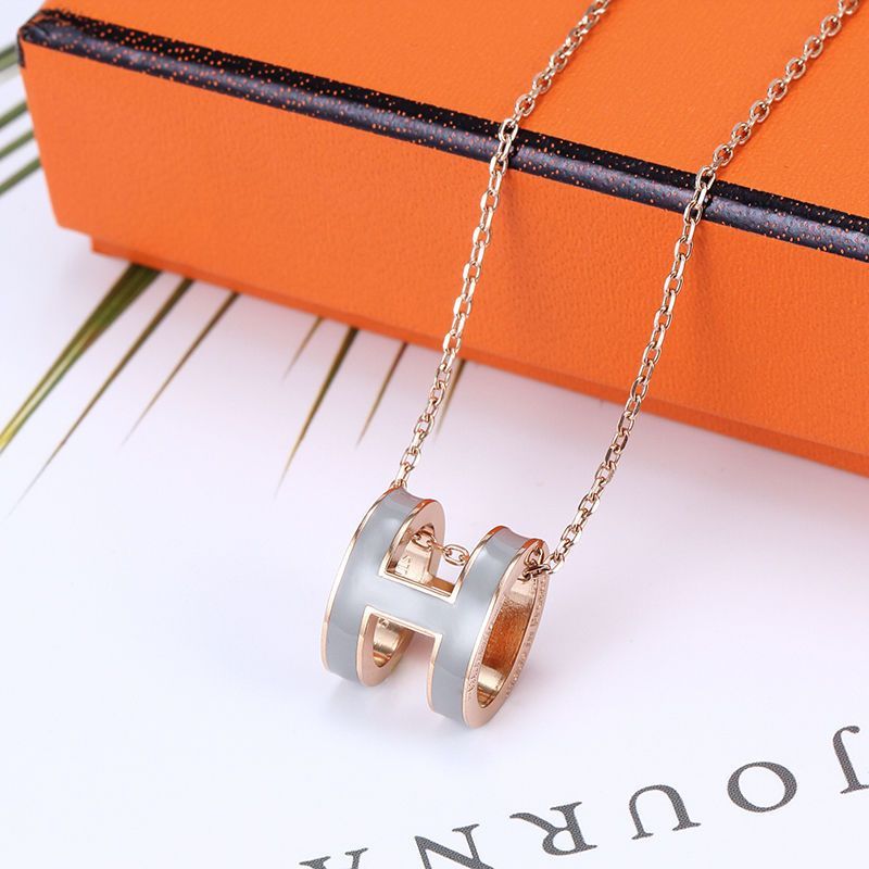 【高貴なエルメス】【4000円プラスして２点を購入】シンプルHネックレス[オフィシャル] 超買い得! 月に注文万件以上。是非いかがでしょうか。【3000円プラスして3点を購入】