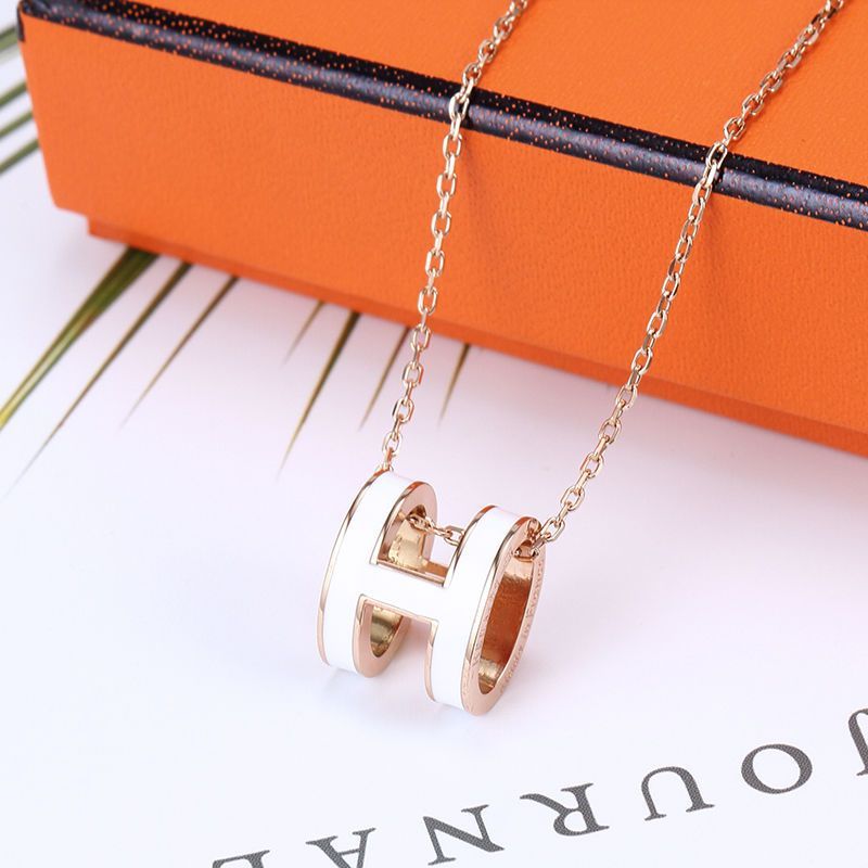 【高貴なエルメス】【4000円プラスして２点を購入】シンプルHネックレス[オフィシャル] 超買い得! 月に注文万件以上。是非いかがでしょうか。【3000円プラスして3点を購入】