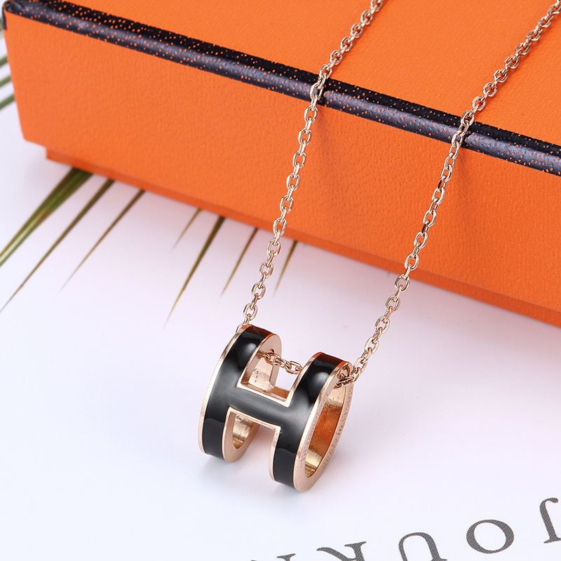 【高貴なエルメス】【4000円プラスして２点を購入】シンプルHネックレス[オフィシャル] 超買い得! 月に注文万件以上。是非いかがでしょうか。【3000円プラスして3点を購入】
