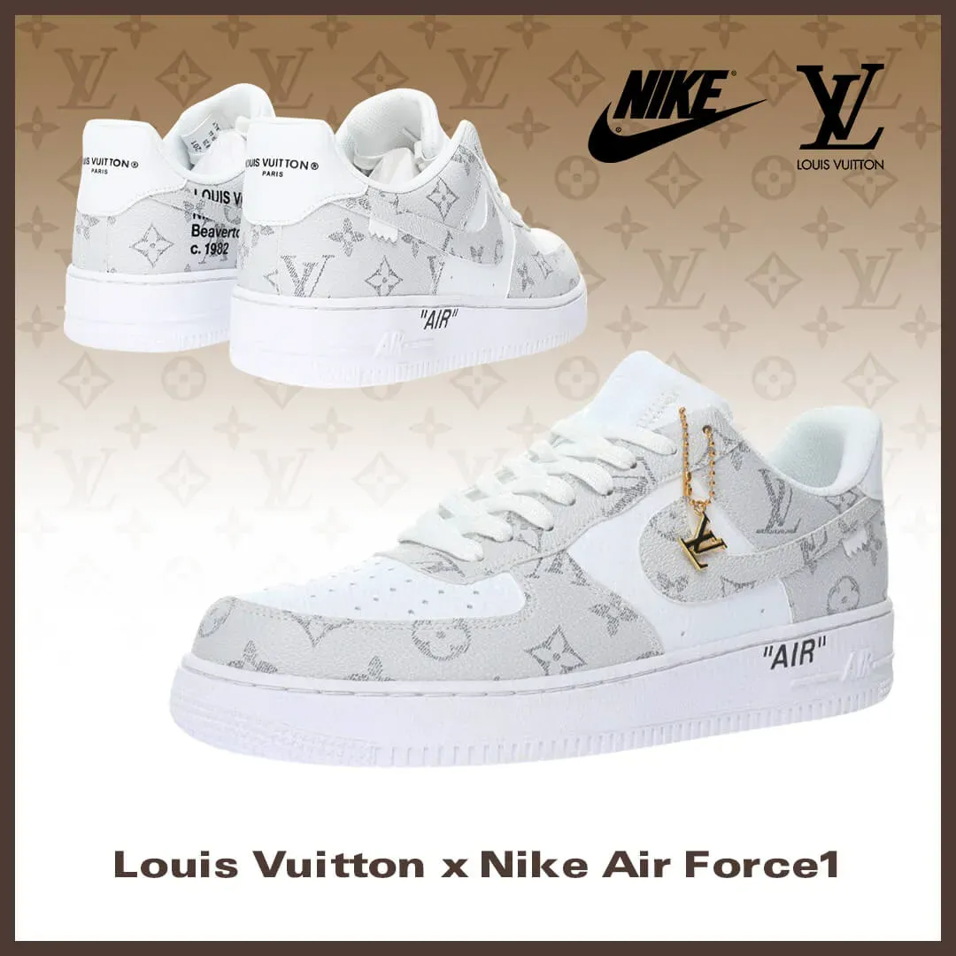 【新作発売】元のパッケージ 「正規品保証、公式と同じデザイン」♪超入手困難Louis Vuitton x Nike Air Force1 ナイキ ルイ ヴィトン ジョイント シューズ