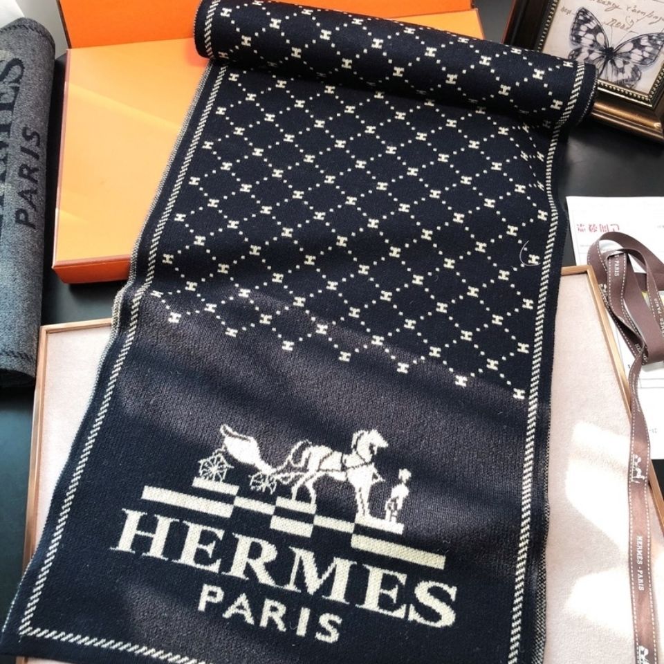 元のパッケージ 「正規品保証、公式と同じデザイン」【二点目は6000円安い】ビッグH メンズ・ニット・ウール・マフラー オフシーズンのプロモーション[オフィシャル] 超買い得! 月に注文万件以上。是非いかがでしょうか。