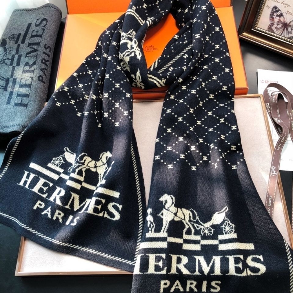 元のパッケージ 「正規品保証、公式と同じデザイン」【二点目は6000円安い】ビッグH メンズ・ニット・ウール・マフラー オフシーズンのプロモーション[オフィシャル] 超買い得! 月に注文万件以上。是非いかがでしょうか。