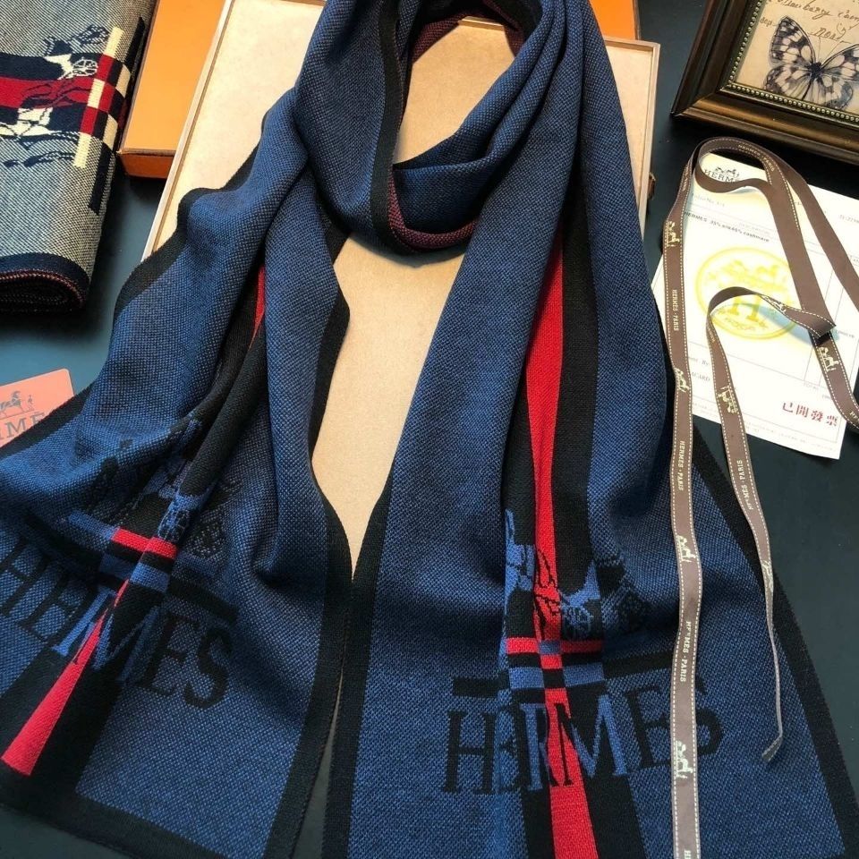 元のパッケージ 「正規品保証、公式と同じデザイン」【二点目は6000円安い】ビッグH メンズ・ニット・ウール・マフラー オフシーズンのプロモーション[オフィシャル] 超買い得! 月に注文万件以上。是非いかがでしょうか。