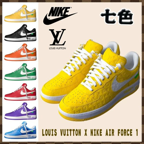 【今年の新商品】THE LOUIS VUITTON X NIKE AIR FORCE 1【代金引換】元のパッケージ 「正規品保証、公式と同じデザイン」